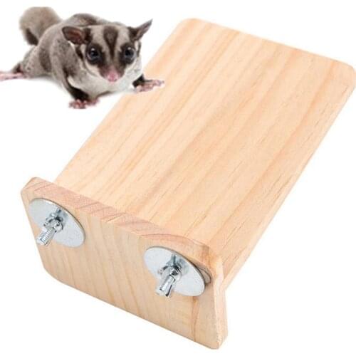 Wooden Rectangular Board Pet Climbing Toy Guinea Pig Hamster Squirrel Pedal Toy Pet Cage Ornament