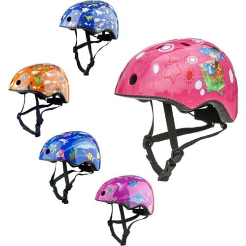 Cute Kids Bike Helmet Boys Girls Adjustable Safety Comfort Helmets For Multi-Sports Cycle Skating