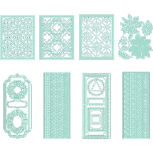 Geometric A2 Coverplate Flowers New Metal Cutting Dies Scrapbook Diary Decoration Embossing Template 2021 DIY Greeting Card