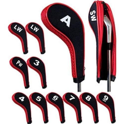 Golf Club Covers Headcovers Set PU Leather 12 Pcs/Pack fit Left Hand Right Hand Golfers Embroidery Logo Both Sides Deluxe