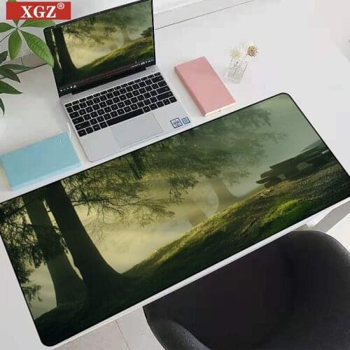 Xgz Forest 90x40cm Mouse Pad XXL Computer Mouse Pad Speed Rubbe Large Game Mouse Pad Pad Keyboard Table Pad PC Desktop Game Pad