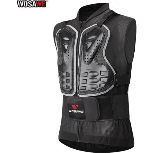 WOSAWE Motorcycle Armor Vest Racing Off Road Moto Protective Gear Skiing Skating pulley Armor Vest Ourdoor Sports Armor suit