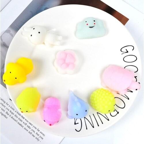 Pack of 10 Sensory Fidget Toy Party Favor Set Vent Ball for Kids Adult Pressure Relief Squishy Mochi Pinch Ball for Calm