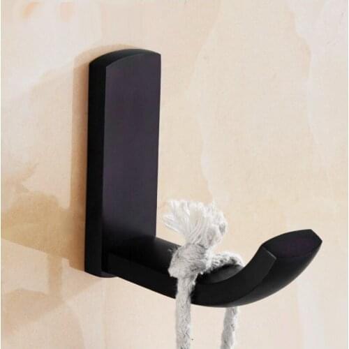 Wall Mounted Black Oil Rubbed Brass Bathroom Towel Coat Hooks Single Robe Hook Hanger Bathroom Accessory mba189