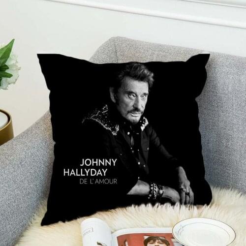 Johnny hallyday Pillow Case Polyester Decorative Pillowcases Throw Pillow Cover style-1