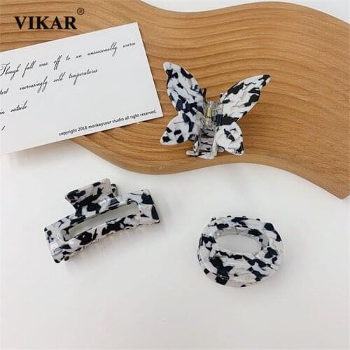 New Transparent Geometric Plastic Hair Claw Women Sweet Heart Bows Hairpins Hair Clip Barrettes Headband Girls Hiar Accessories