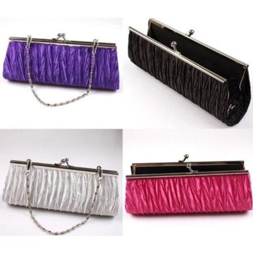 Fashionable Ladies Handbag Metal Chain Elegant Wedding Bridal Banquet Wallet Practical Multifunctional Clutch