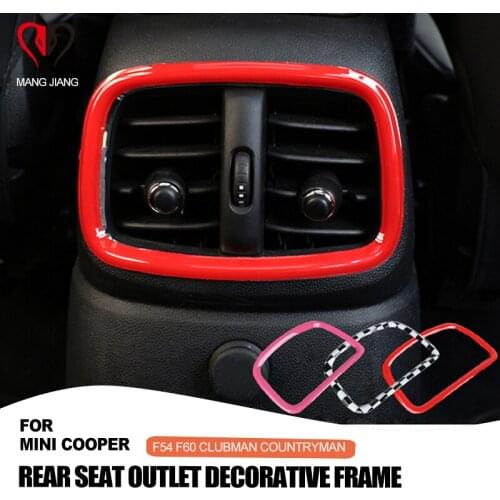 PC Automatic Interior Sticker Back Air Vent Circle Cover Shell Sticker Decorative For mini cooper F54 F60 Countryman Car-styling