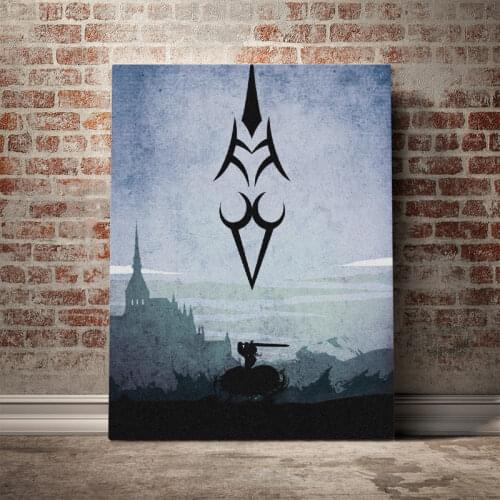 The Saber Manga anime emblem Poster Canvas Wall Art Decoration prints for living Kid Children room Home bedroom decor painting