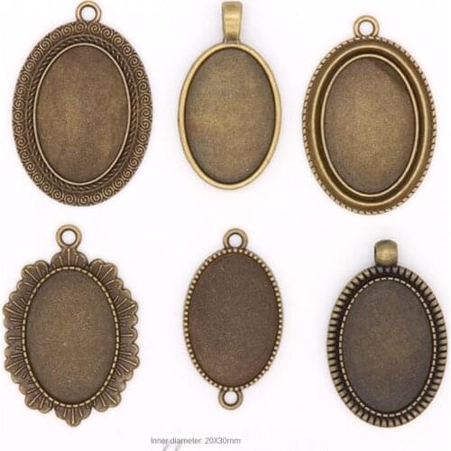 4pcs Diy Pendant Base 20X30mm Drop Cabochon Diy Handmade Jewelry Making Sweater Chain Keychain Pendant Pendant Jewelry