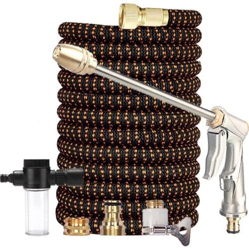 Expandable Magic Hose Pipe High-Pressure Car Wash Hose Adjustable Spray Flexible Home Garden Watering Hose Cleaning Water Gun