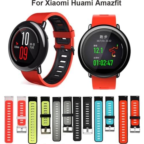 22mm Silicone Watchband for Original Xiaomi Huami Amazfit PACE Stratos 2 2S GTR 47mm Smart Watch Replacement bracelet Strap