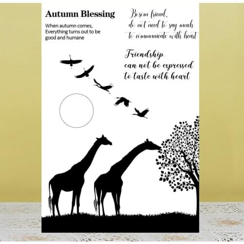 AZSG Autumn Blessing Clear Stamps/Seal For DIY Scrapbooking Card Making Album Decorative Silicone Stamp Craft