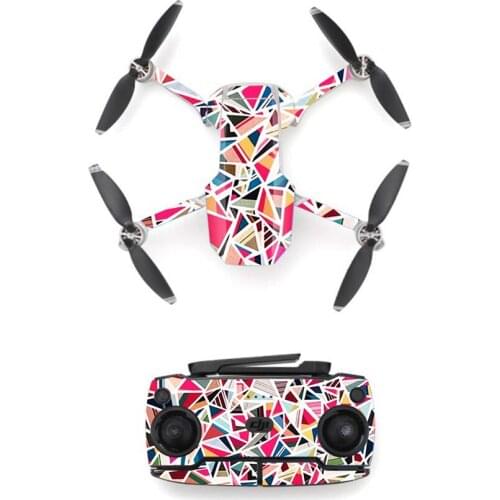 Cool Colorful Block Style Skin Sticker for DJI Mavic Mini Drone And Remote Controller Decal Vinyl Skins Cover 5 Styles
