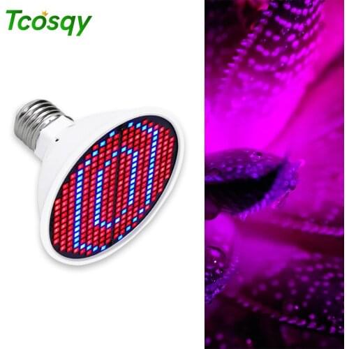 Tcosqy E27 Plant Growth Lamp Cup Red and Blue Full Spectrum Imitating Sunlight Flower and Tree Potted Indoor Cultivation SMD2835