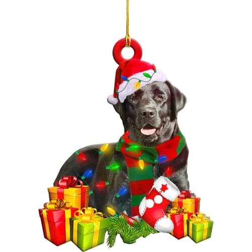 Christmas Tree Ornaments 2021 Holiday Ornaments Wooden Dog Christmas Tree Ornaments Home Christmas Tree Decoration Gifts