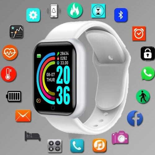 Y68 Smart Watch Blood Pressure Monitor Smart Clock D20 Waterproof Sport Heart Rate Reloj Smartwatch Watches For Android IOS