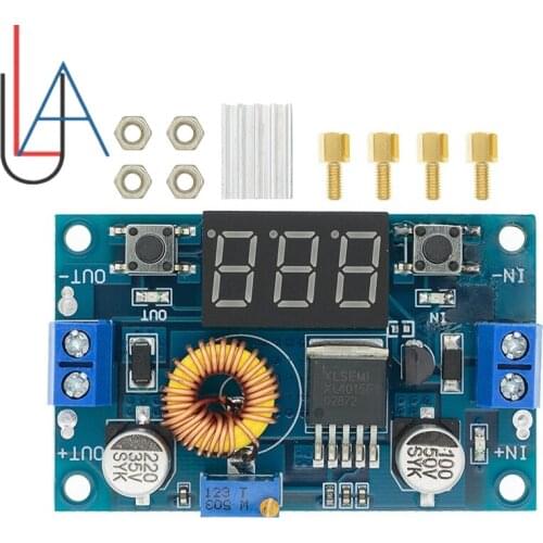 XL4015 5A High power 75W DC-DC adjustable step-down module+LED Voltmeter Power supply module