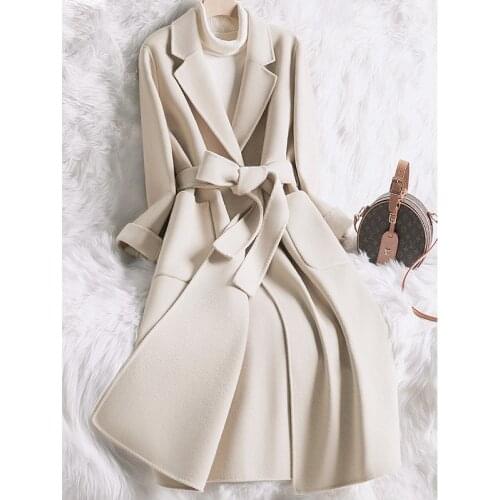 YUANYUANJYCO Women's Beige Coats