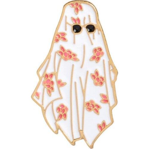 HOSENG Funny White and Black Sunglasses Alloy Brooch Women Man Carton Party Luxury Enamel Pin Gift For Birthday HS_904