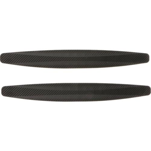Carbon Fiber Protector Anti Crash Bumper Guard Strip Corner Trim Bar 2PCS Carbon Fiber Texture Rubber Elegant & Dynamic design