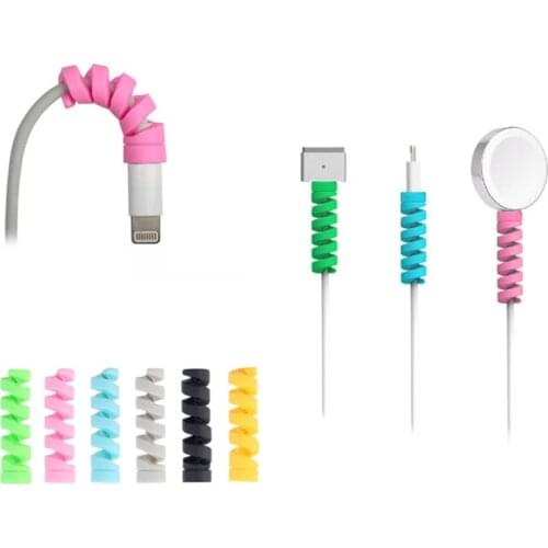 Prevents Breakage Charging Cable Protector Saver Cover Apple iPhone 8 X Protector Silica Gel USB Charger Cable Cord Cable Winder