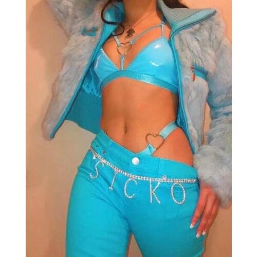 Fashion sexy Rhinestone belly waist chain dress accessories luxury creative shining crystal letter belt body chain belt jewelry