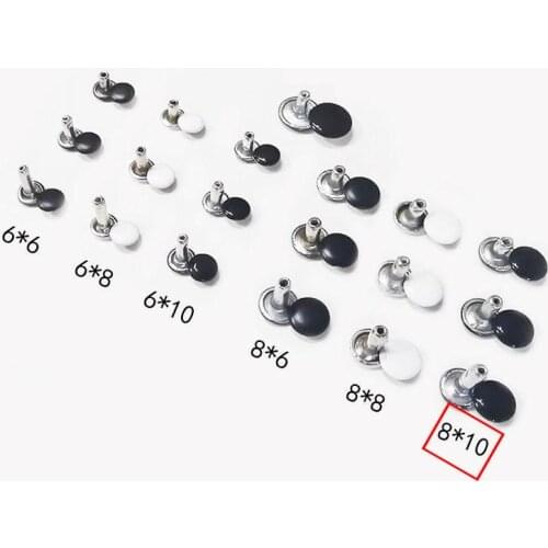 100 Set / Lot Knob Screw Rivets Studs Leather Belt Watchband Round Head Rivets Spikes Nail Buckles DIY Crafts Decor Accessories