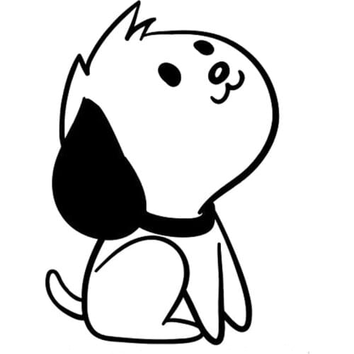 11.7cm*17.3cm Cartoon Pet Dog Animal Car Accessories Stickers Decals Black/Silver S3-6272