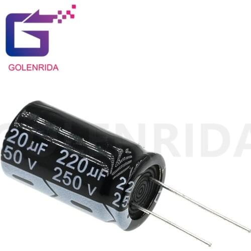 2PCS Electrolytic capacitor 250V220uF 18*30 mm aluminum electrolytic capacitor 220uf 250v