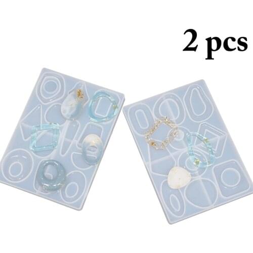 2pcs Earring Pendant Mold DIY Resin Hoop Earring Mold Earring Epoxy Resin Mold Silicone Jewelry Tools And Accessories