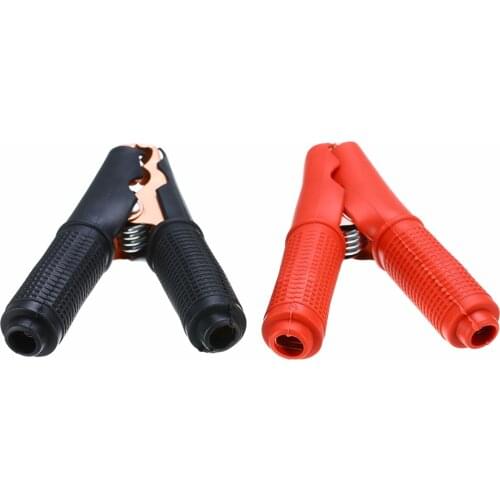 2pcs/set 100A Car Vehicle Battery Charger Booster Alligator Clip Crocodile Clamp Red&Black Color