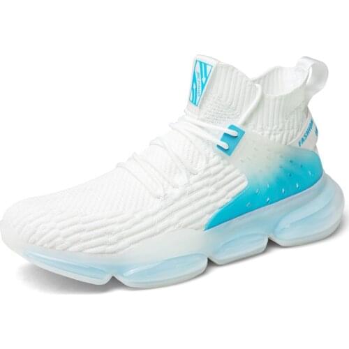 2021 Trendy Sport Sneakers High Quality Men Breathable Walking Running Shoes Wild Casual Soft New Air Cushioning Training Shoes