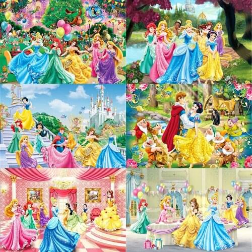 Diy 5d Disney Princess Diamond Painting Cartoon Character Diamond Mosaic Embroidery Christmas Gift Home Decor Cross Stitch Kits