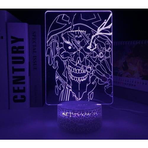 3D Lamp Anime Figure 7 Color Changes With Remote Control White Base Visual Illusion for Couple Children Holiday Birthday Gifts