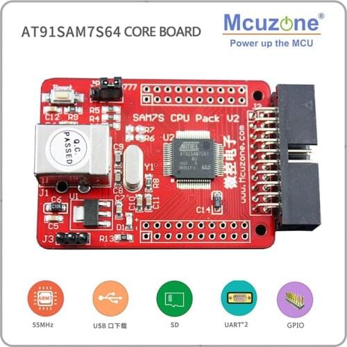 AT91SAM7S64 Mini Board ARM7 SAM7S JTAG USB ATMEL MICROCHIP
