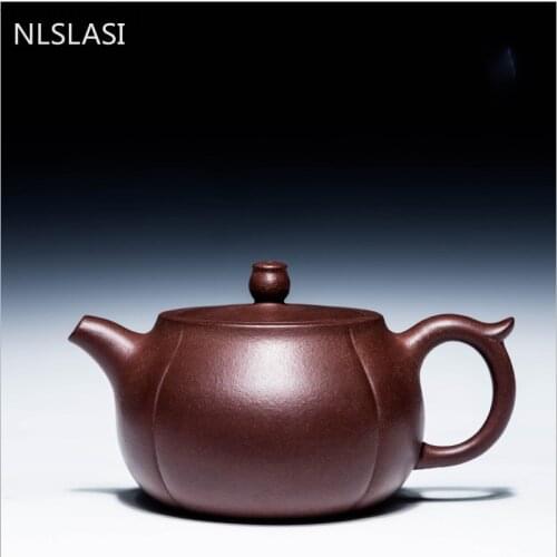 Authentic yixing teapot tea pot 220ml big capacity purple clay tea set kettle teapot travel tea set 188 ball holes