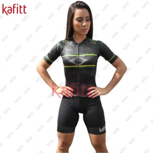 Kafitt livraison gratuite maroc vetement femme sportswear women jersey cycling cycling team bermuda ciclismo feminina Jumpsuits