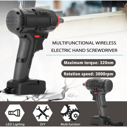 Electric Rechargeable Cordless Brushless Impact Wrench Wireless Electric Hand Wrench Home DIY Tools Electric Drill Power Tools
