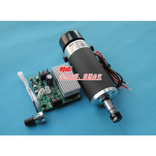 ER11 DC48V 500W spindle motor + Mach3 governor external brush high-speed air-cooled spindle motor PCB spindle