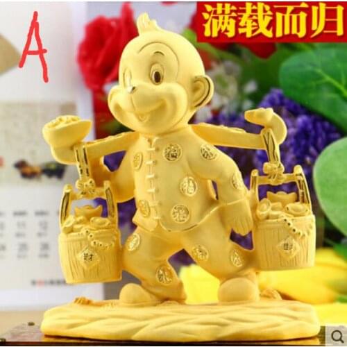 Feng Shui Sand twelve zodiac monkey monkey Plush mascot study office decoration crafts