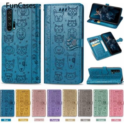 Wallet Flip Cases For Huawei Honor 20 Pro Kitten Huawei phone case Honor 20S 10i Enjoy 9S 20i 20 Lite PU Leather Flip Phone Bag