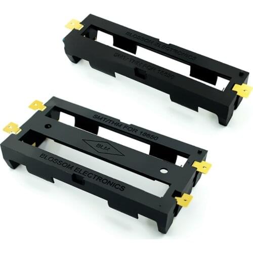 MasterFire 500pcs/lot 1x 2x 18650 Series SMT SMD Batteries Holder Box Storage Case Container With Bronze Pins Battery Shell