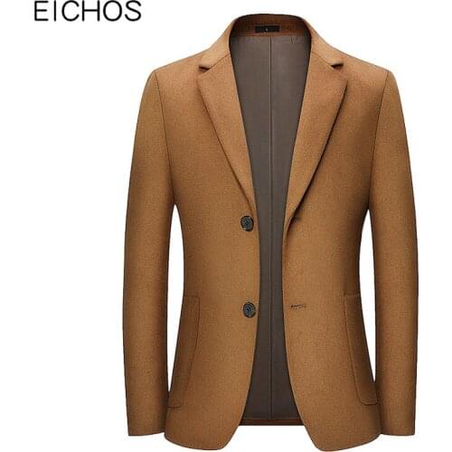 Men Blazers Suits Personality Wild Casual Woolen Suit High Quality Two Buttons Slim Fit Blazer Coat Male Blazer