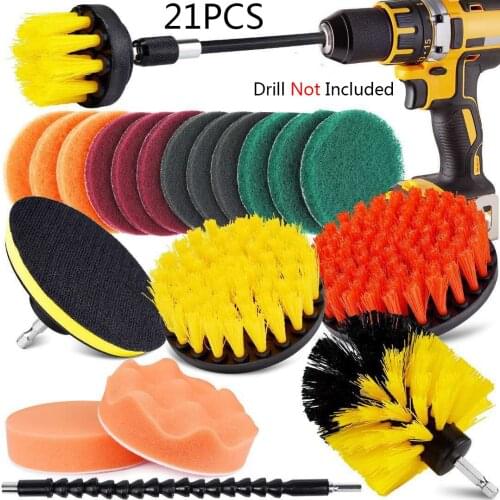 Drill Brush Power Scrubber Detailing Brush For Car Wheel Cleaning Kit Brushes Polishing Pad Bathroom Car Cleaning Tools