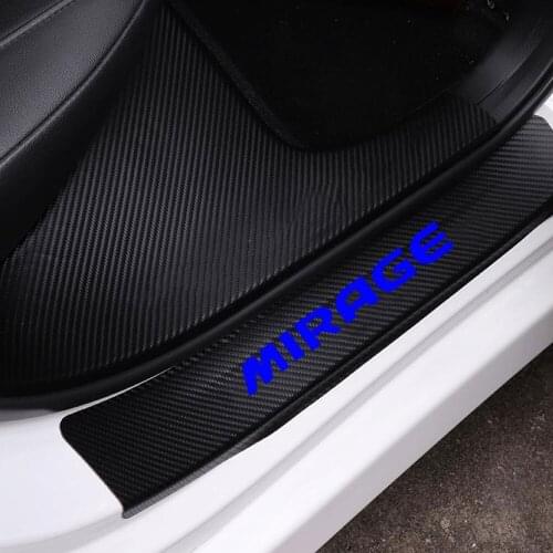 Car Door Sill Car Threshold Pedal Sticker for Mitsubishi Mirage Decoration Carbon Fibre Vinyl Sticker Car Accessories