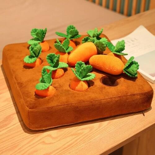 Vegetable Garden Educational Stuffed Plush Toy Pull The Carrot Parent-child Interaction Hands-on Ability Cute Christmas Gift Kid