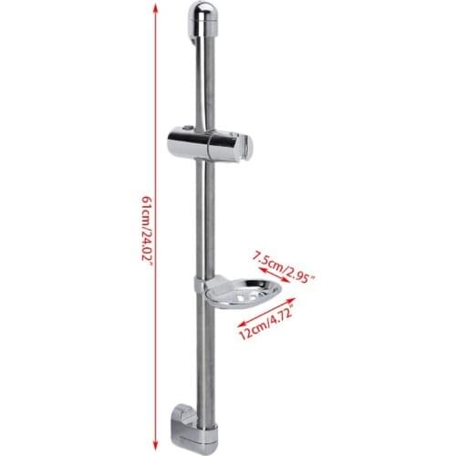 A Set Shower Rod Soap Dish Lifter Pipe ABS Lifting Frame Adjustable Head Holder