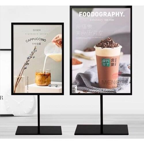 A5 Poster Sign Stand Aluminum Poster Menu Holder Frame Vertical Table Sign Holder Display Stand
