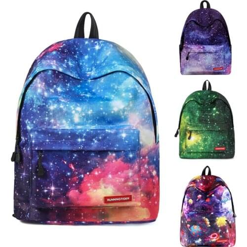 New Hot School Bags Starry Sky Printing Students Teenager girls Book-Bag Children Backpack Boys Laptop universe Printing Mochila